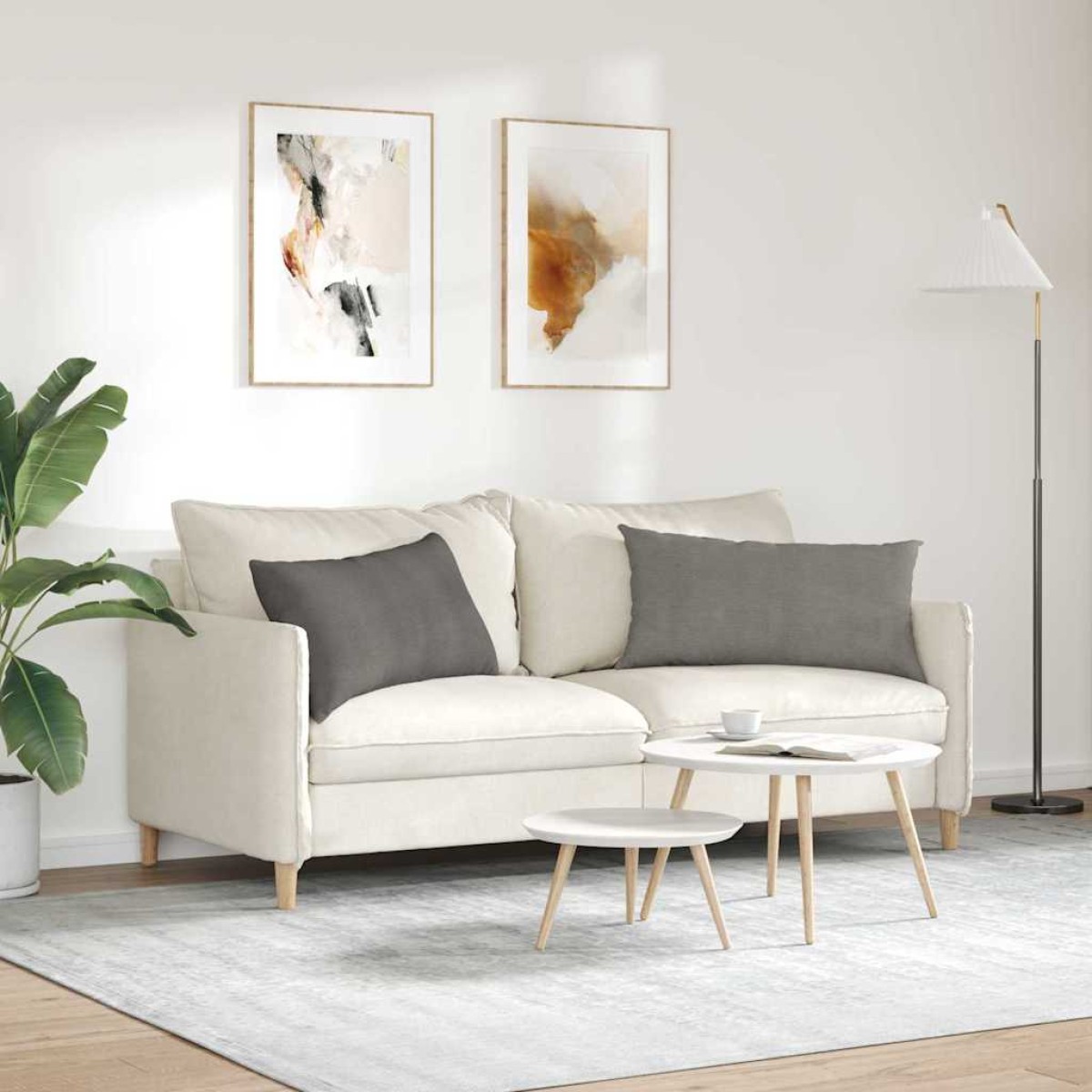 vidaXL Μαξιλάρι Καναπέ 2 pcs Ανοιχτό γκρι 80 x 40 cm