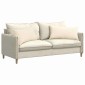 vidaXL Μαξιλάρι Καναπέ 2 pcs Κρεμ 80 x 40 cm Υφασμάτινο Κορντουρά