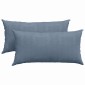 vidaXL Μαξιλάρι Καναπέ 2 pcs Μπλε 80 x 40 cm Υφασμάτινο Κορντουρά