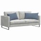 vidaXL Μαξιλάρι Καναπέ 2 pcs Μπλε 80 x 40 cm Υφασμάτινο Κορντουρά