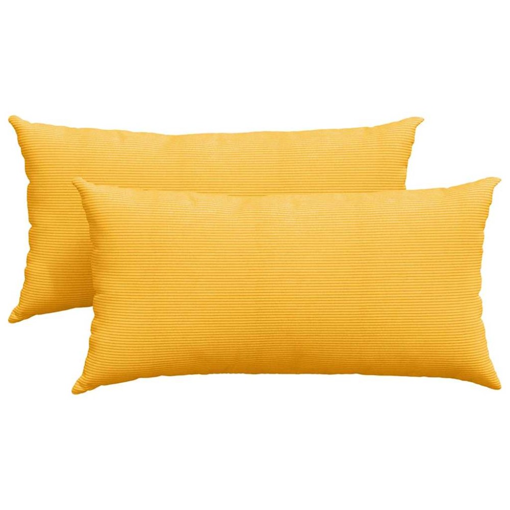 vidaXL Μαξιλάρι Καναπέ 2 pcs Απαλό Κίτρινο 80 x 40 cm