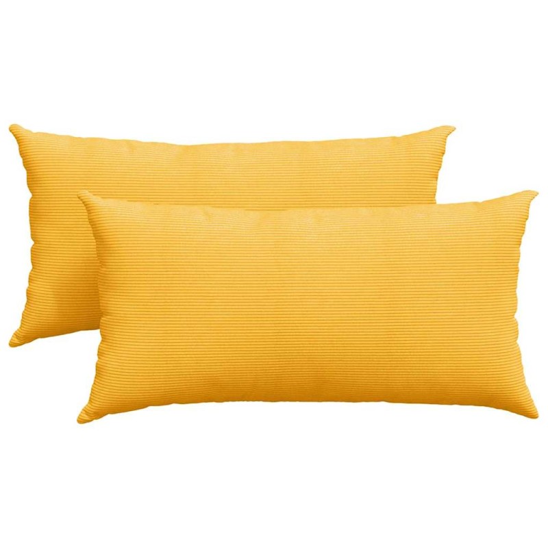 vidaXL Μαξιλάρι Καναπέ 2 pcs Απαλό Κίτρινο 80 x 40 cm