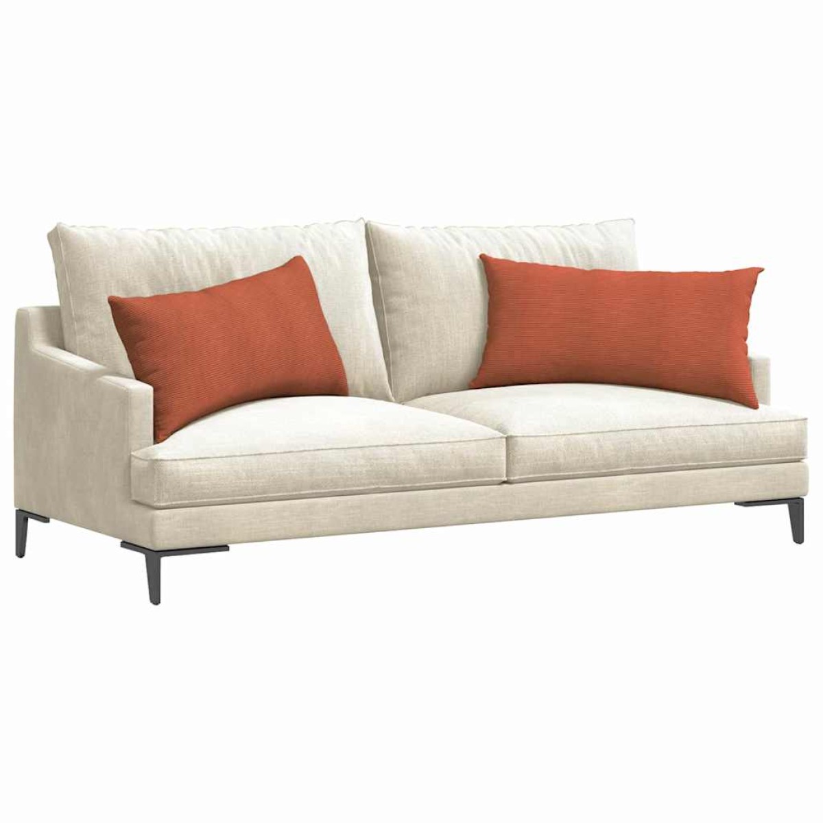 vidaXL Μαξιλάρι Καναπέ 2 pcs Κόκκινο Πορτοκαλί 80 x 40 cm