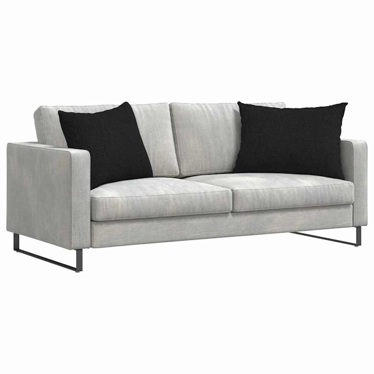 vidaXL Μαξιλάρι Καναπέ 2 τμχ. ύφασμα Μαύρο 70 x 50 cm