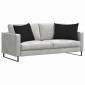 vidaXL Μαξιλάρι Καναπέ 2 τμχ. ύφασμα Μαύρο 70 x 50 cm