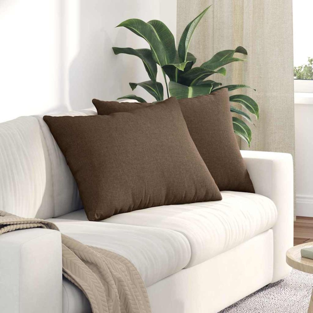 vidaXL Μαξιλάρι Καναπέ 2 τμχ. ύφασμα Καφέ 70 x 50 cm