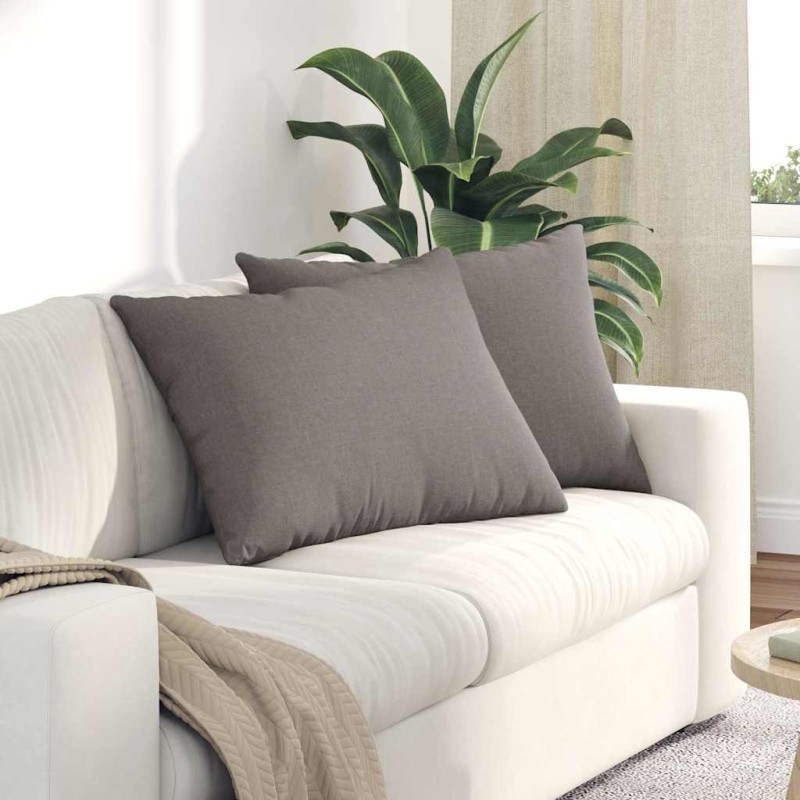 vidaXL Μαξιλάρι Καναπέ 2 τμχ. ύφασμα Taupe 70 x 50 cm