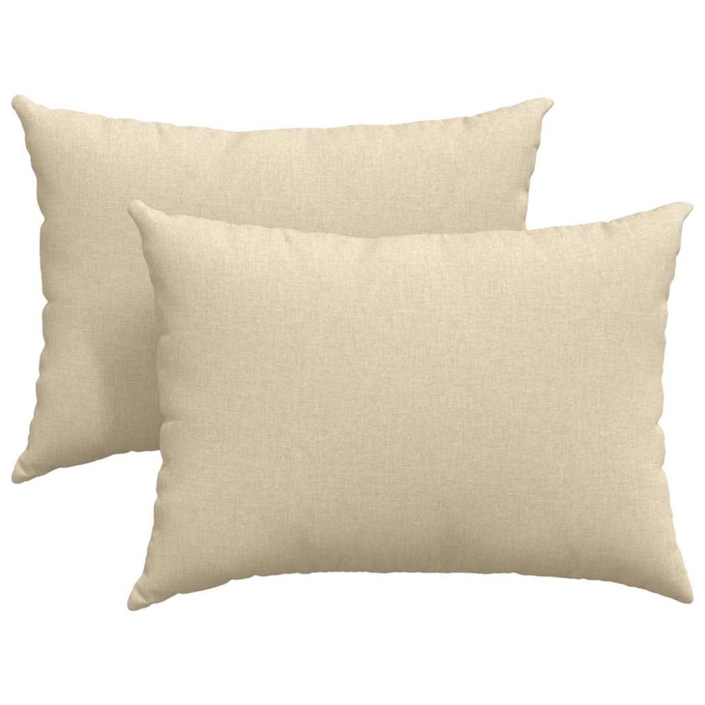 vidaXL Μαξιλάρι Καναπέ 2 τμχ. ύφασμα Κρεμ 70 x 50 cm