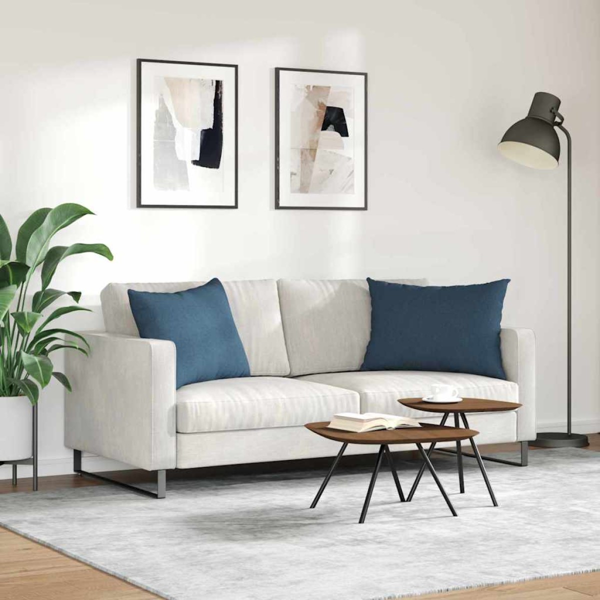vidaXL Μαξιλάρι Καναπέ 2 τμχ. ύφασμα Μπλε 70 x 50 cm