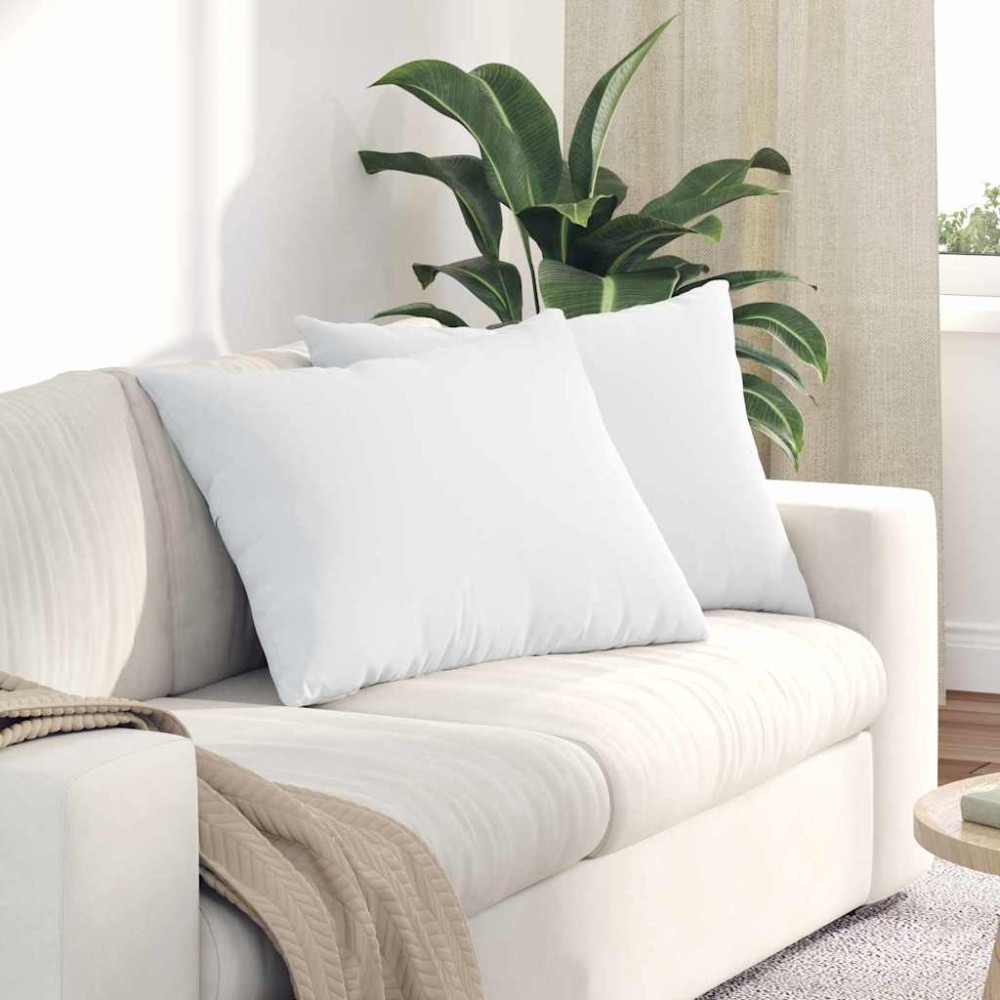 vidaXL Μαξιλάρι Καναπέ 2 τμχ. ύφασμα Λευκό 70 x 50 cm