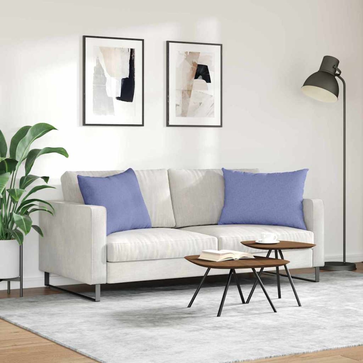 vidaXL Μαξιλάρι Καναπέ 2 τμχ. ύφασμα Μπλε τζην 70 x 50 cm