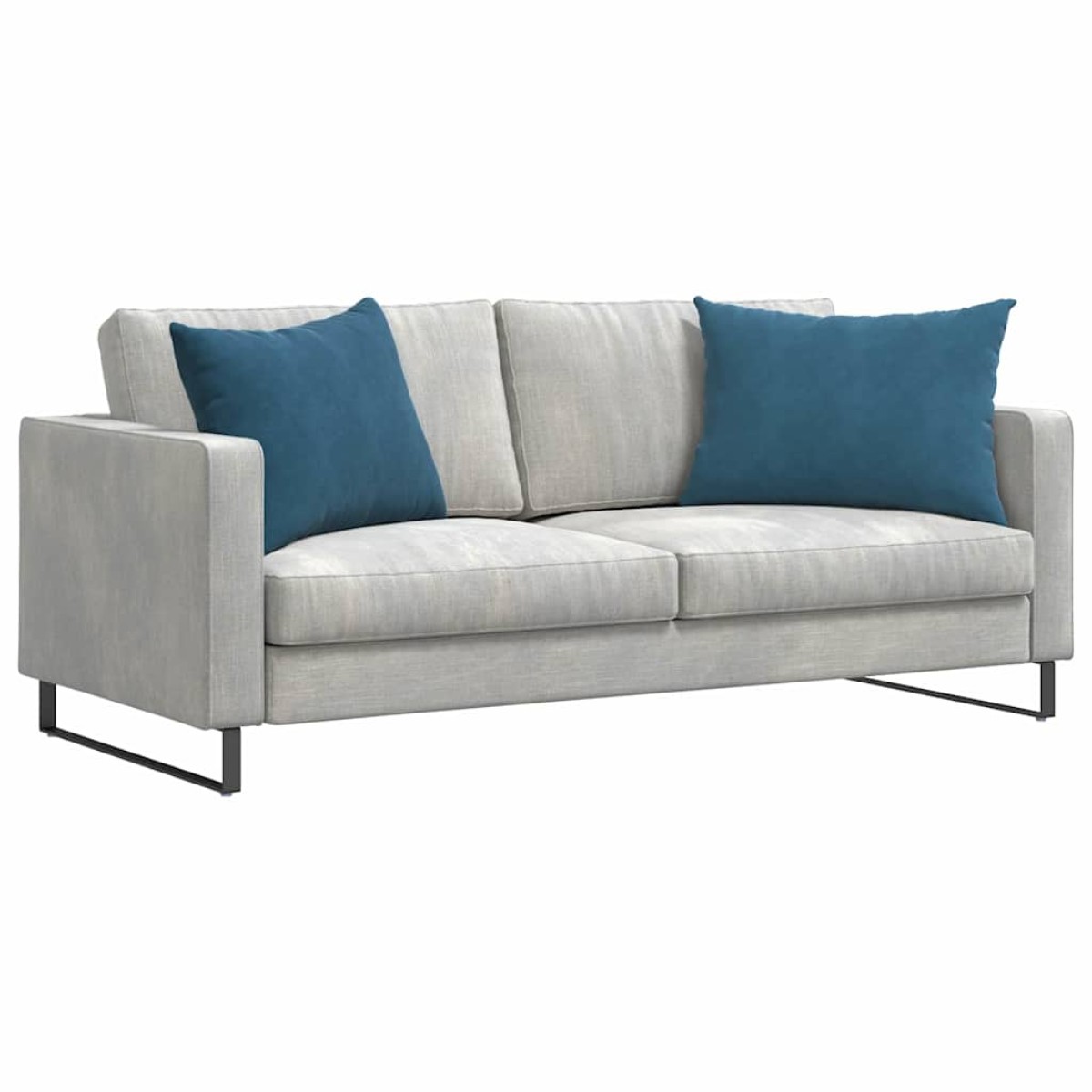 vidaXL Μαξιλάρι Καναπέ 2 pcs Μπλε 70 x 50 cm Υφασμάτινο Κορντουρά