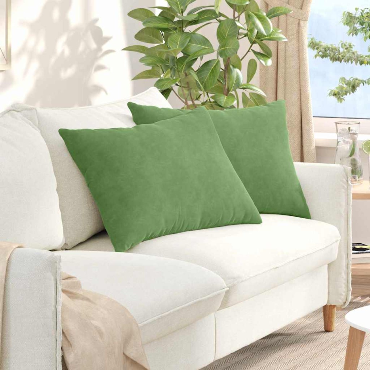 vidaXL Μαξιλάρι Καναπέ 2 pcs Ανοιχτό πράσινο 70 x 50 cm