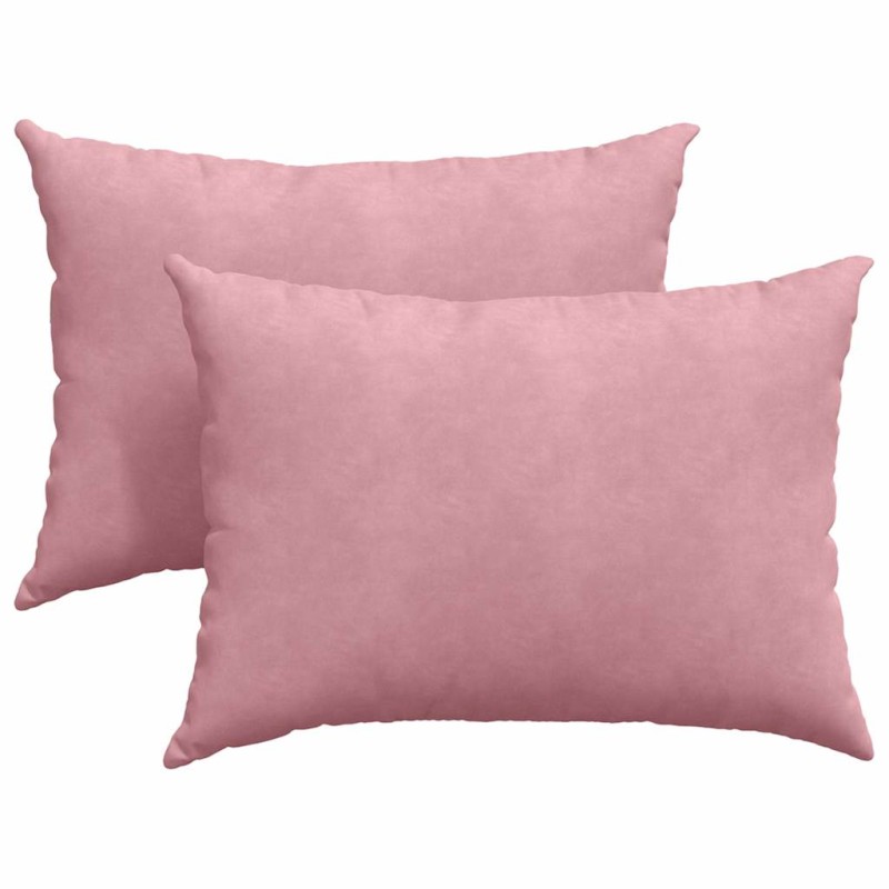 vidaXL Μαξιλάρι Καναπέ 2 pcs Ροζ 70 x 50 cm Υφασμάτινο Κορντουρά