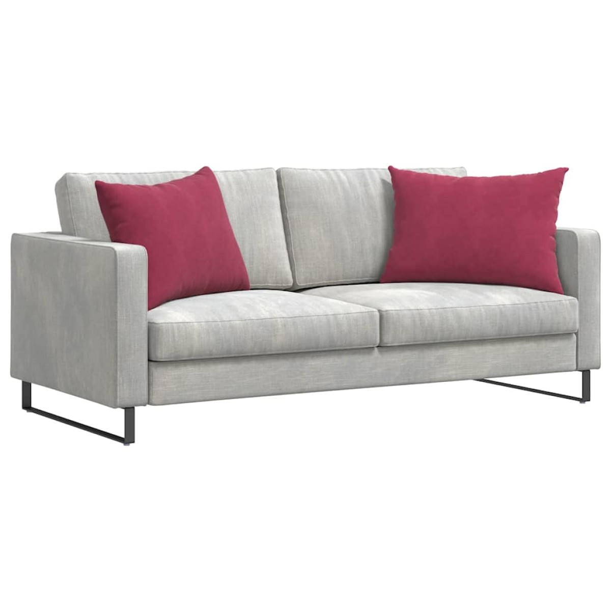 vidaXL Μαξιλάρι Καναπέ 2 pcs Κόκκινο 70 x 50 cm Υφασμάτινο Κορντουρά