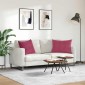 vidaXL Μαξιλάρι Καναπέ 2 pcs Κόκκινο 70 x 50 cm Υφασμάτινο Κορντουρά