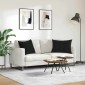 vidaXL Μαξιλάρι Καναπέ 2 pcs Μαύρο 70 x 50 cm Υφασμάτινο Κορντουρά