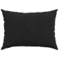vidaXL Μαξιλάρι Καναπέ 2 pcs Μαύρο 70 x 50 cm Υφασμάτινο Κορντουρά