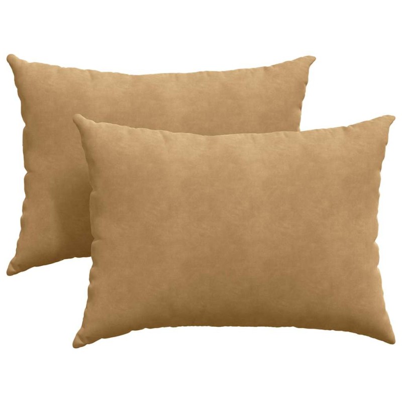 vidaXL Μαξιλάρι Καναπέ 2 pcs Καφέ 70 x 50 cm Υφασμάτινο Κορντουρά