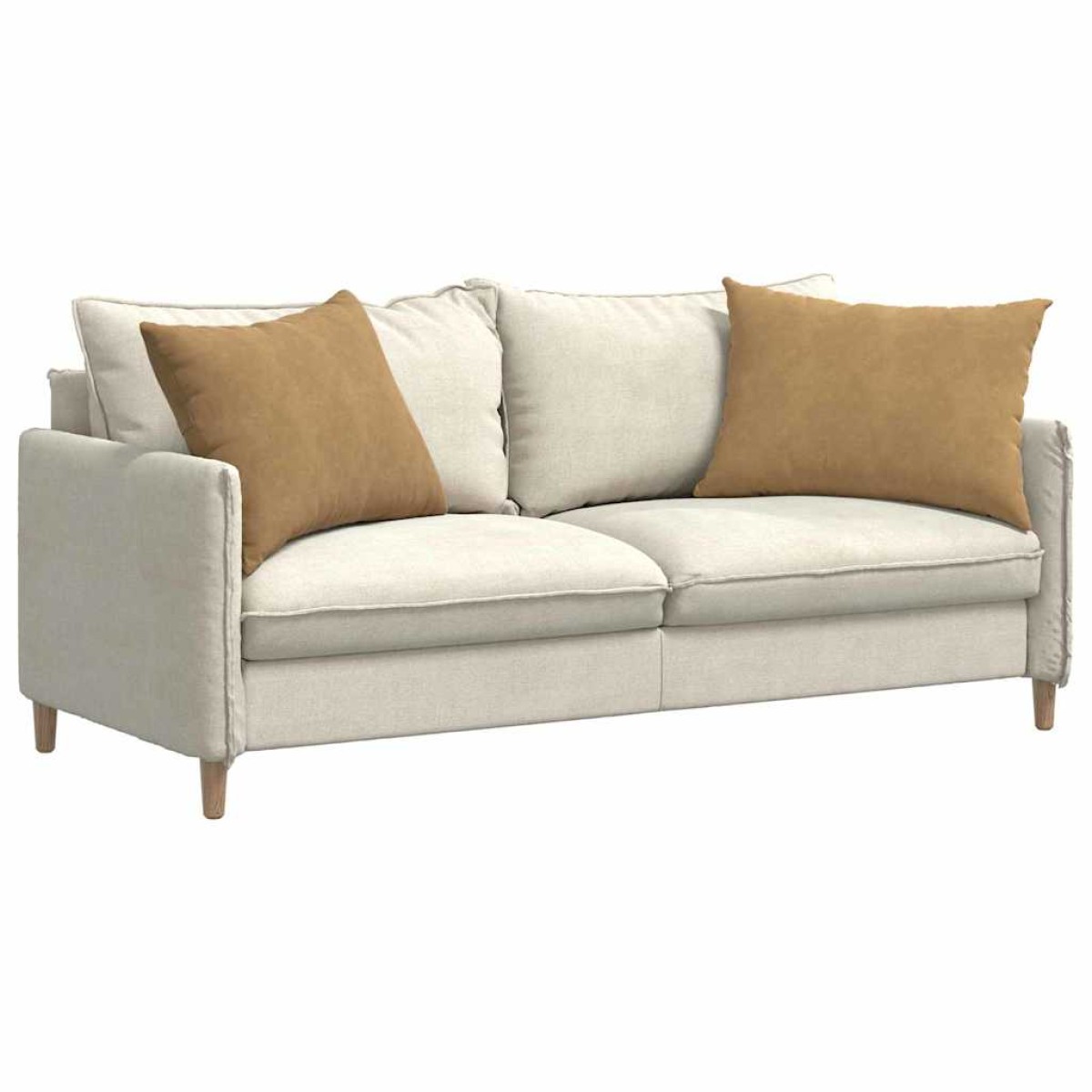 vidaXL Μαξιλάρι Καναπέ 2 pcs Καφέ 70 x 50 cm Υφασμάτινο Κορντουρά