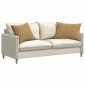 vidaXL Μαξιλάρι Καναπέ 2 pcs Καφέ 70 x 50 cm Υφασμάτινο Κορντουρά