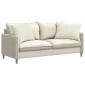 vidaXL Μαξιλάρι Καναπέ 2 pcs Κρεμ 70 x 50 cm Υφασμάτινο Κορντουρά