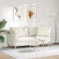 vidaXL Μαξιλάρι Καναπέ 2 pcs Κρεμ 70 x 50 cm Υφασμάτινο Κορντουρά