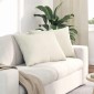 vidaXL Μαξιλάρι Καναπέ 2 pcs Κρεμ 70 x 50 cm Υφασμάτινο Κορντουρά
