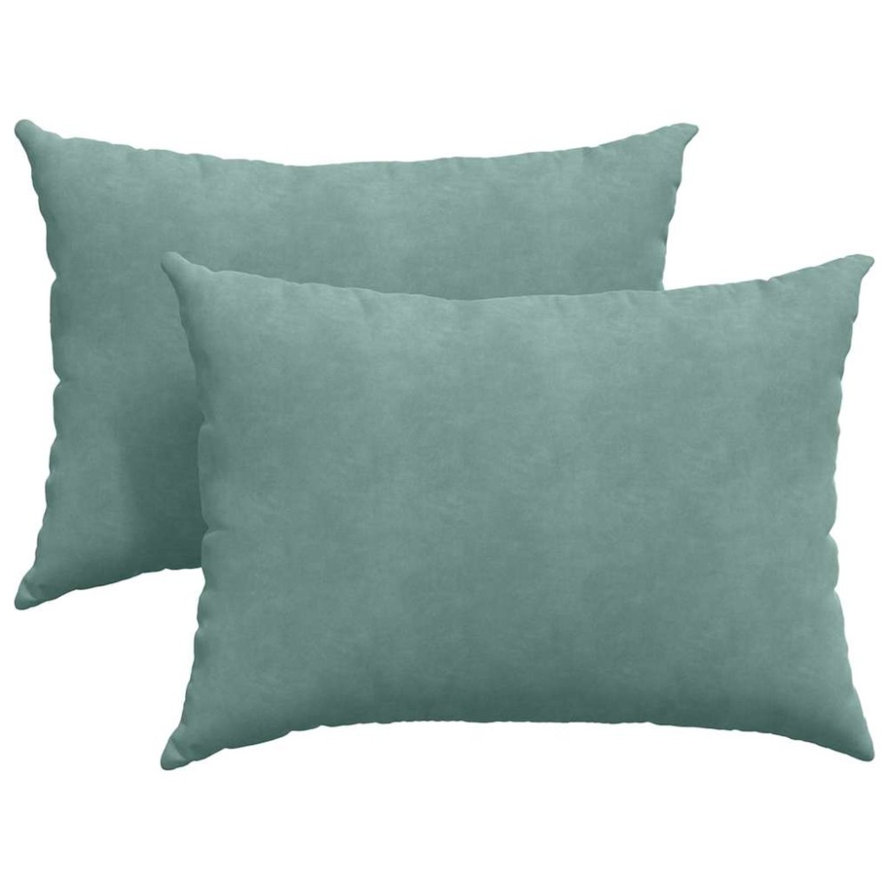 vidaXL Μαξιλάρι Καναπέ 2 pcs Θαλασσί 70 x 50 cm Υφασμάτινο Κορντουρά