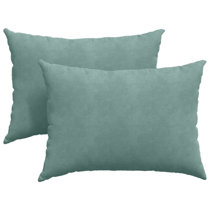 vidaXL Μαξιλάρι Καναπέ 2 pcs Θαλασσί 70 x 50 cm Υφασμάτινο Κορντουρά