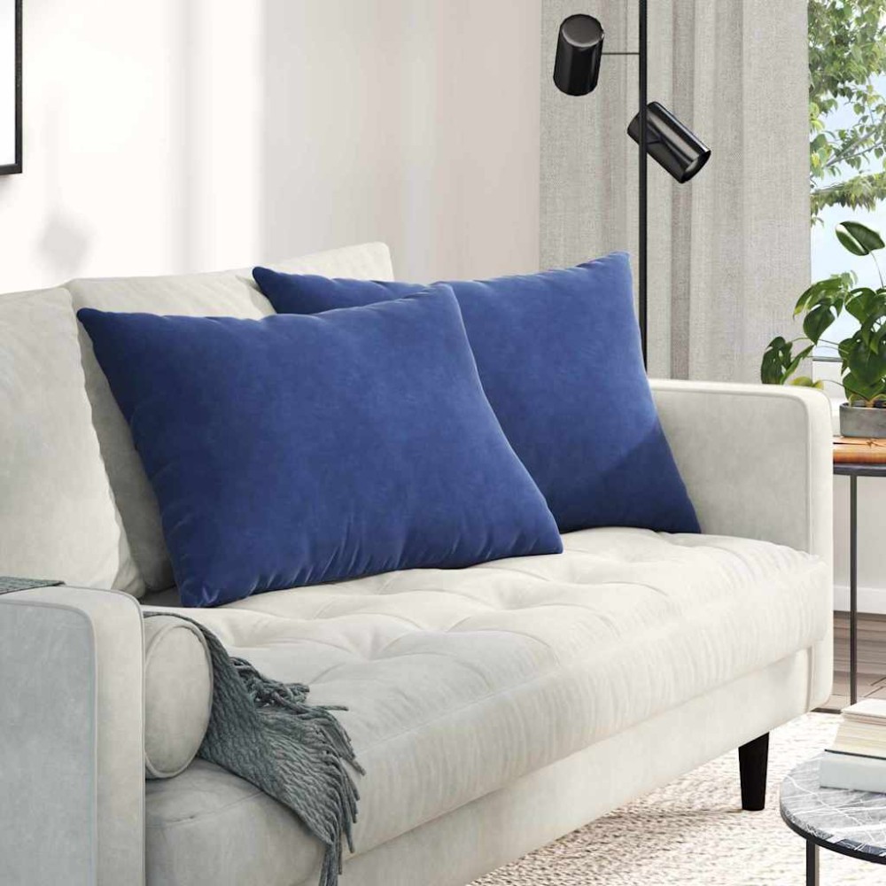 vidaXL Μαξιλάρι Καναπέ 2 pcs Μπλε Αστυνομίας 70 x 50 cm