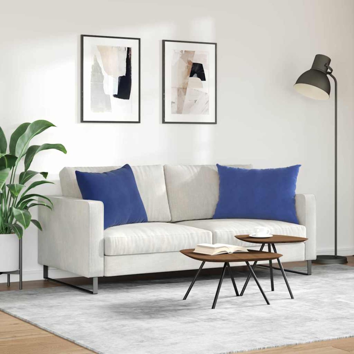 vidaXL Μαξιλάρι Καναπέ 2 pcs Μπλε Αστυνομίας 70 x 50 cm