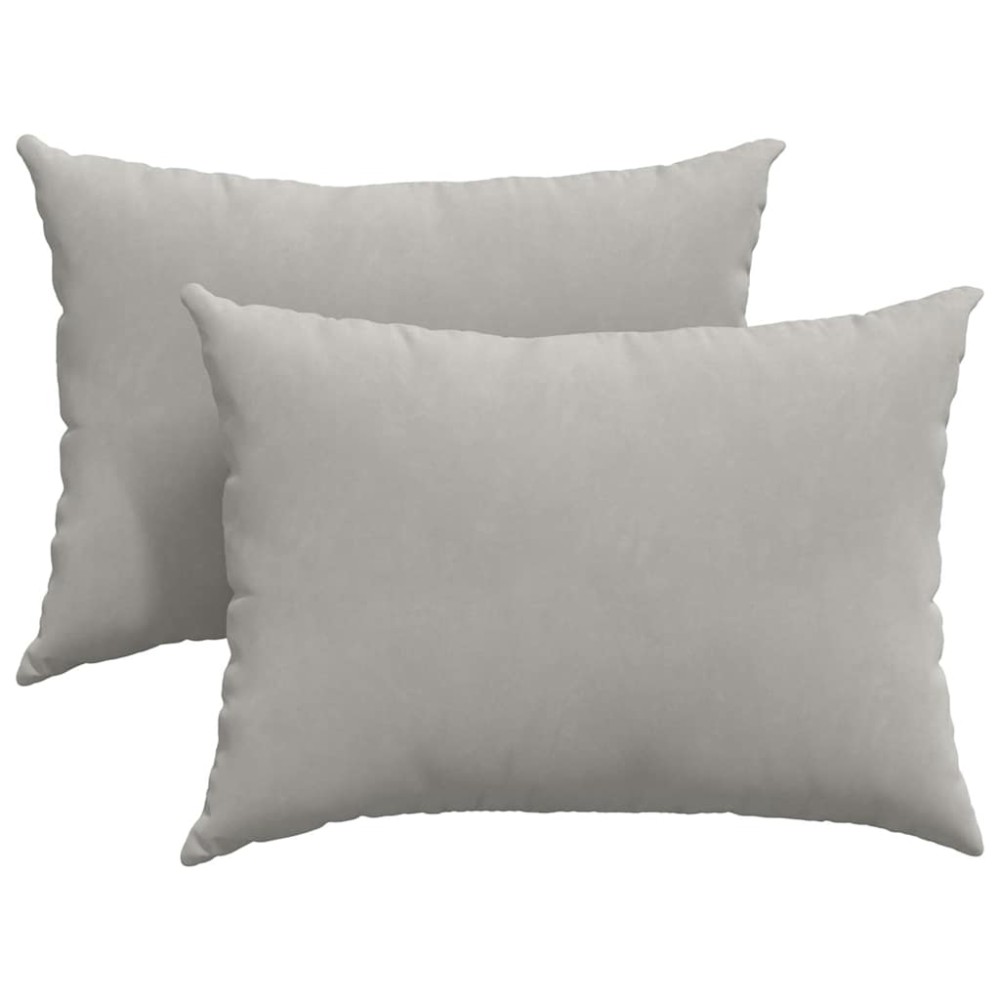 vidaXL Μαξιλάρι Καναπέ 2 pcs Ανοιχτό γκρι 70 x 50 cm ύφασμα
