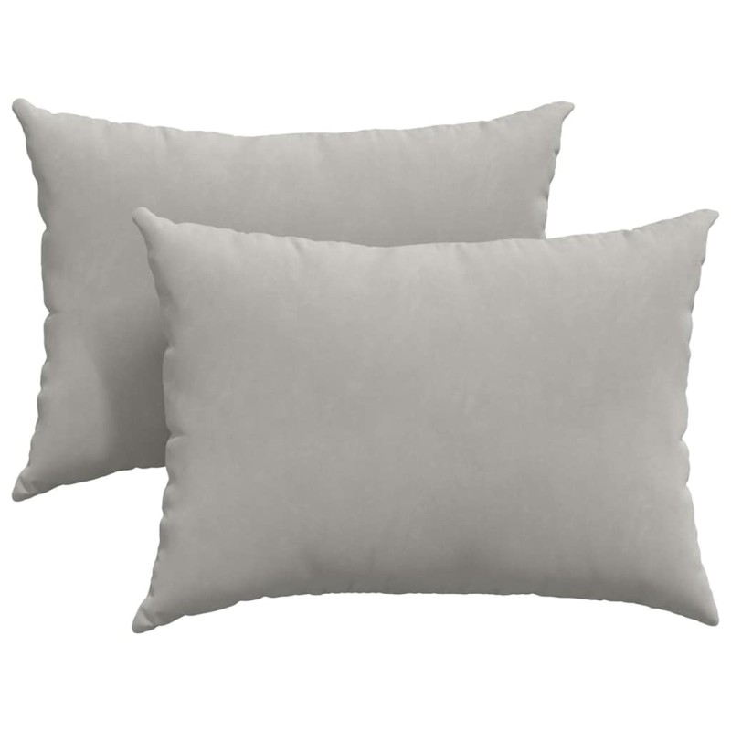 vidaXL Μαξιλάρι Καναπέ 2 pcs Ανοιχτό γκρι 70 x 50 cm ύφασμα