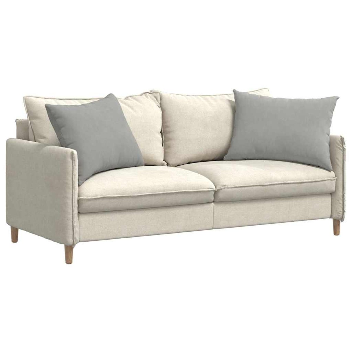 vidaXL Μαξιλάρι Καναπέ 2 pcs Ανοιχτό γκρι 70 x 50 cm ύφασμα