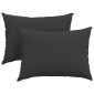 vidaXL Μαξιλάρι Καναπέ 2 pcs Μαύρο 70 x 50 cm ύφασμα