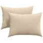 vidaXL Μαξιλάρι Καναπέ 2 pcs Κρεμ 70 x 50 cm ύφασμα