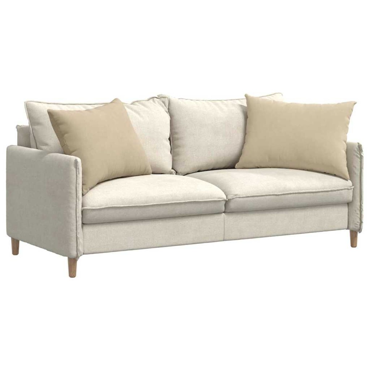 vidaXL Μαξιλάρι Καναπέ 2 pcs Κρεμ 70 x 50 cm ύφασμα