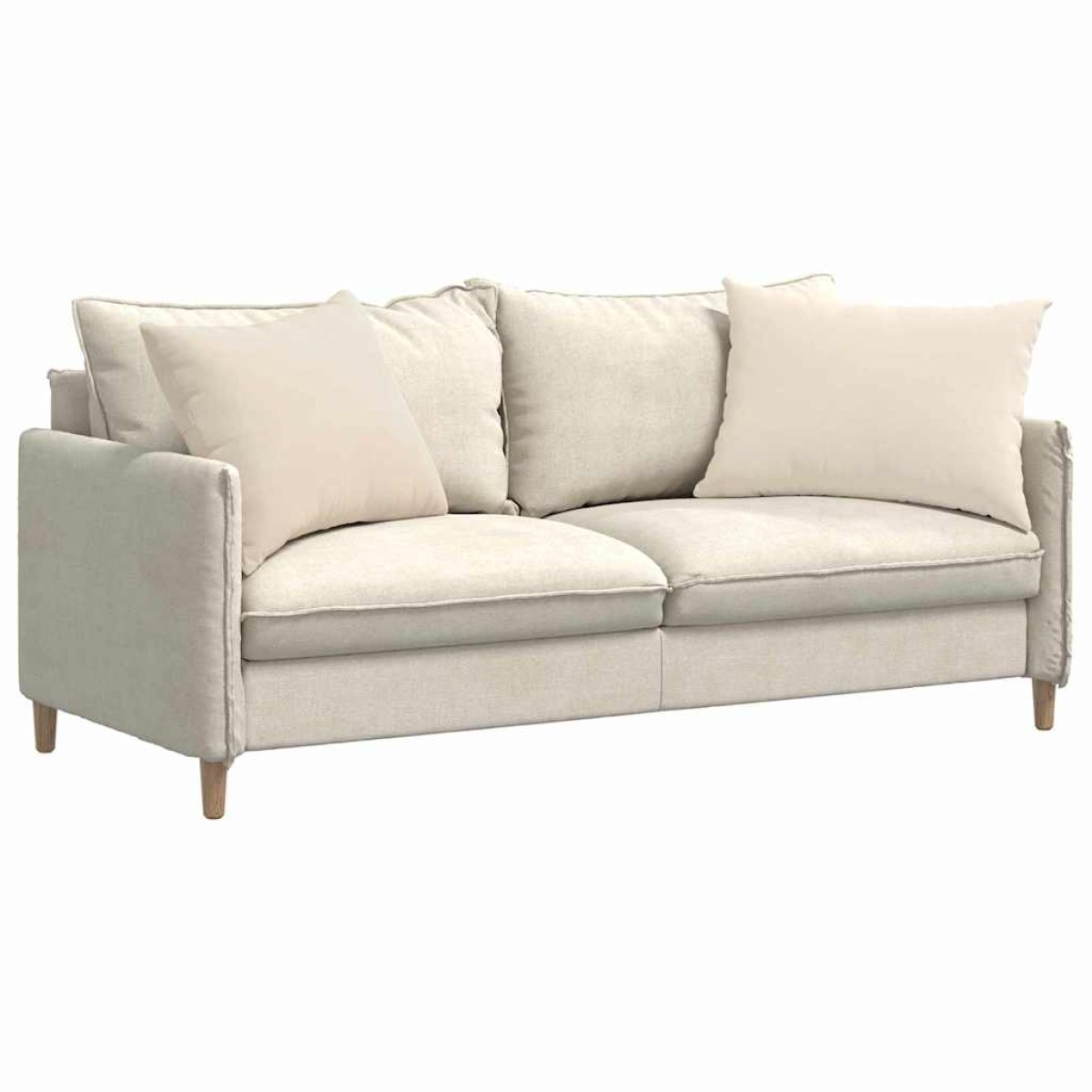 vidaXL Μαξιλάρι Καναπέ 2 pcs Μπεζ 70 x 50 cm ύφασμα