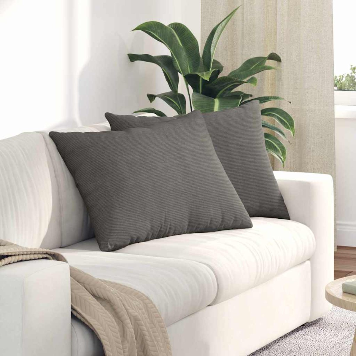 vidaXL Μαξιλάρι Καναπέ 2 pcs Ανοιχτό γκρι 70 x 50 cm