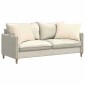 vidaXL Μαξιλάρι Καναπέ 2 pcs Κρεμ 70 x 50 cm Υφασμάτινο Κορντουρά