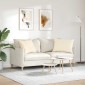 vidaXL Μαξιλάρι Καναπέ 2 pcs Κρεμ 70 x 50 cm Υφασμάτινο Κορντουρά