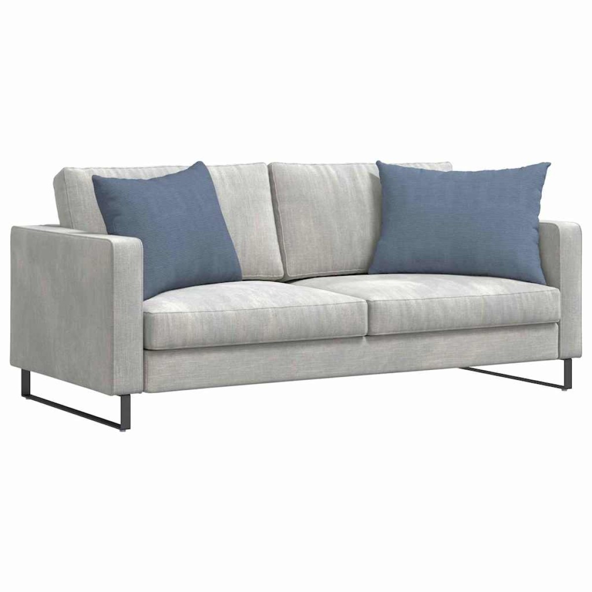vidaXL Μαξιλάρι Καναπέ 2 pcs Μπλε 70 x 50 cm Υφασμάτινο Κορντουρά