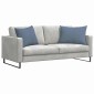 vidaXL Μαξιλάρι Καναπέ 2 pcs Μπλε 70 x 50 cm Υφασμάτινο Κορντουρά
