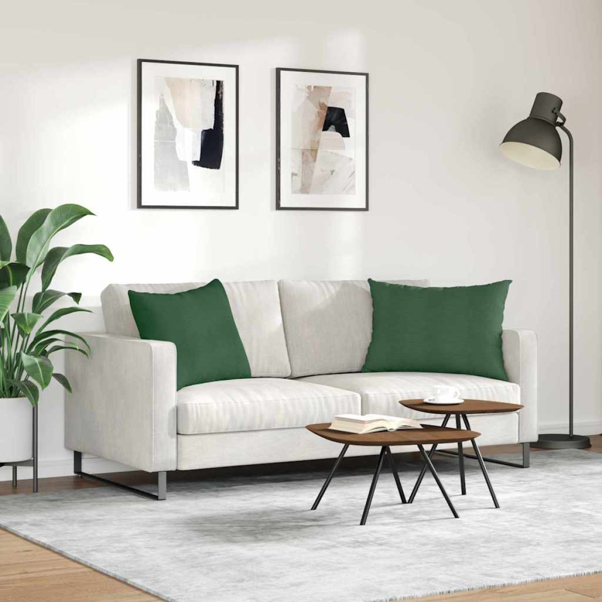 vidaXL Μαξιλάρι Καναπέ 2 pcs Σκούρο Πράσινο 70 x 50 cm