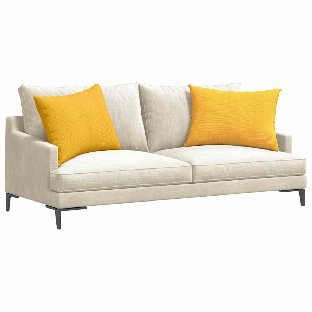 vidaXL Μαξιλάρι Καναπέ 2 pcs Απαλό Κίτρινο 70 x 50 cm