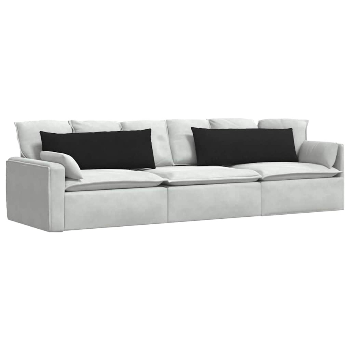 vidaXL Μαξιλάρι Καναπέ 2 τμχ. ύφασμα Μαύρο 120 x 40 cm