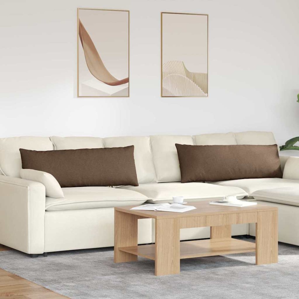 vidaXL Μαξιλάρι Καναπέ 2 τμχ. ύφασμα Καφέ 120 x 40 cm