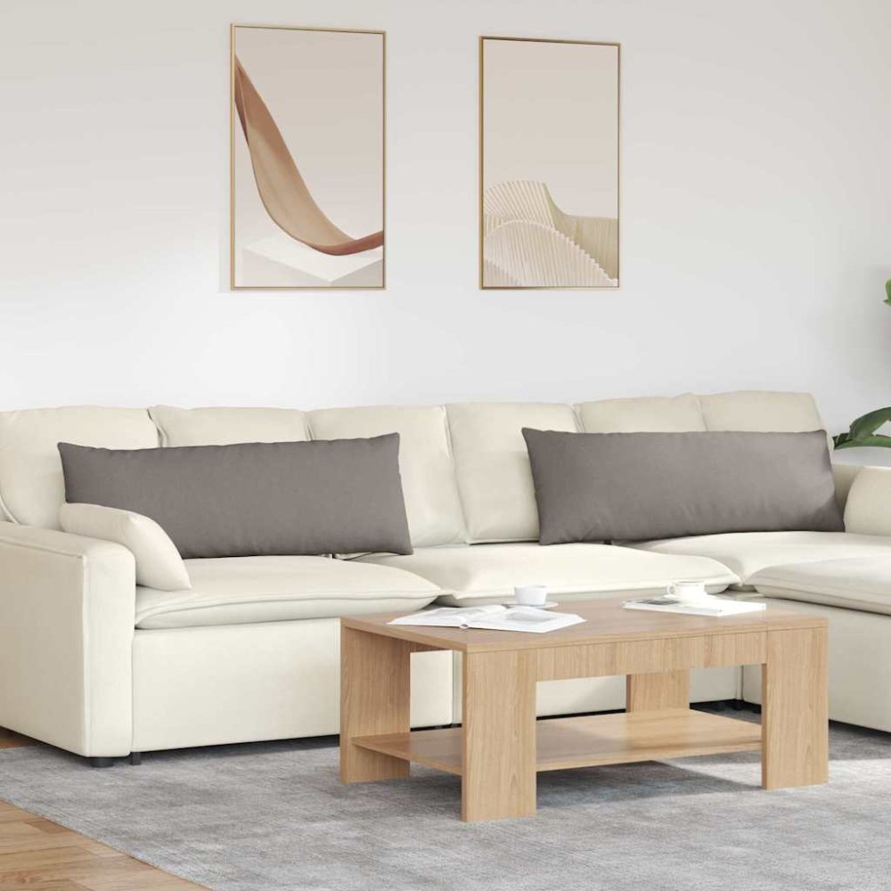 vidaXL Μαξιλάρι Καναπέ 2 τμχ. ύφασμα Taupe 120 x 40 cm