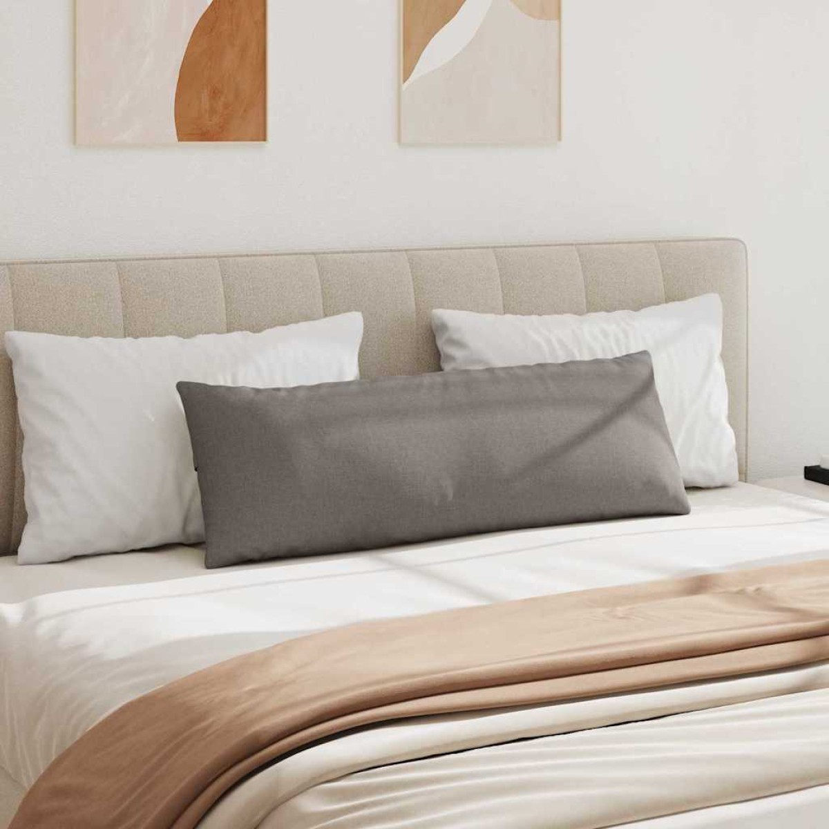 vidaXL Μαξιλάρι Καναπέ 2 τμχ. ύφασμα Taupe 120 x 40 cm